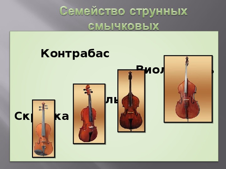 Струнно смычковые инструменты симфонического оркестра