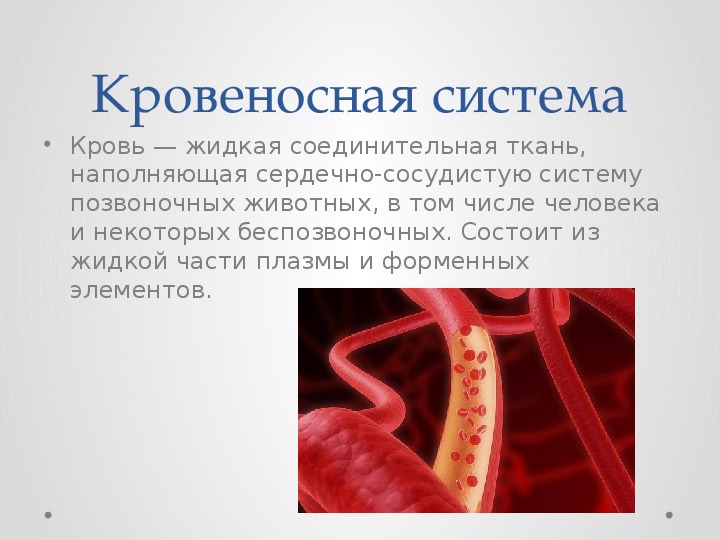 Биология 8 класс транспортные системы организма презентация