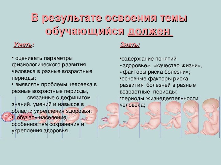 Презентация на тему внутриутробное развитие организма развитие после рождения 8 класс