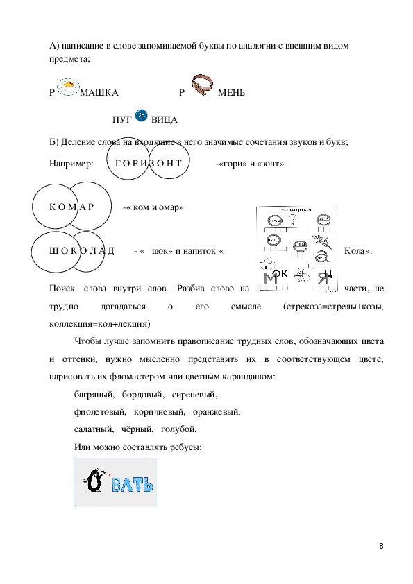 Исследовательская работа " Использование мнемотехники при изучении правописания слов в русском языке"