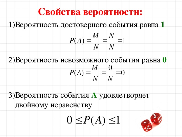 Сравнение вероятностей событий