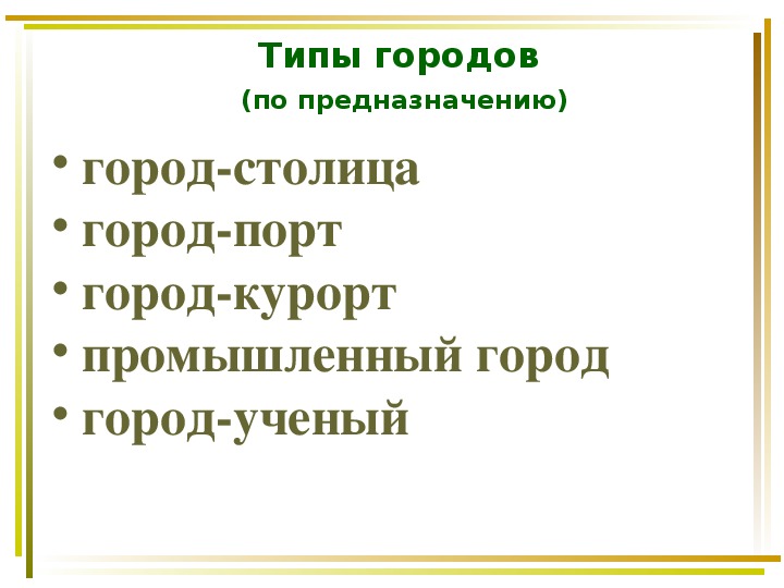 Разновидности г. Типы городов. Типы города по предназначению. Типы городов ОБЖ 5 класс. ОБЖ типы городов.