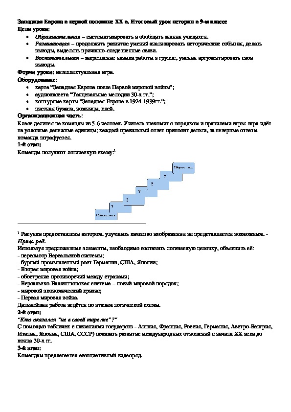Обложка для материала Западная Европа в первой половине ХХ в.