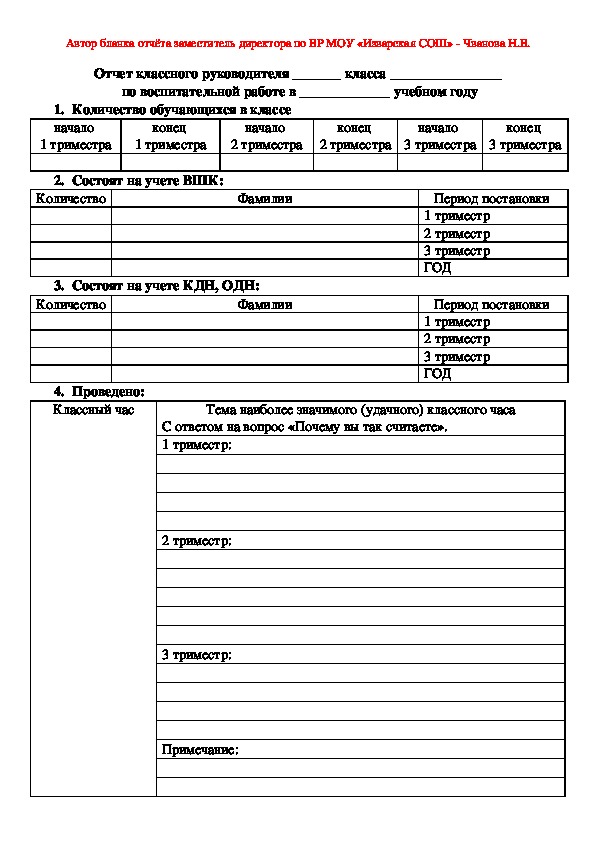 Анализ воспитательной работы за 1 четверть