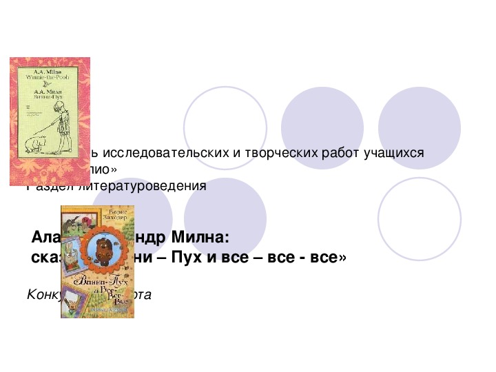 Урок литературного чтения Презентация на тему "«Винни – Пух и все – все - все» А. Милн" 3 класс.