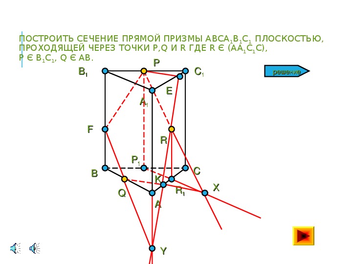 Сечение призмы плоскостью проходящей через