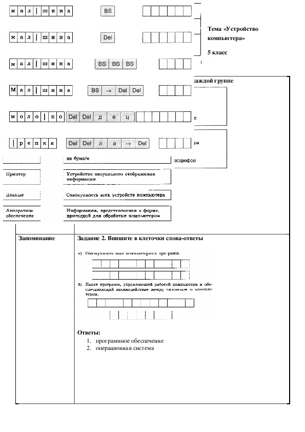 Тест по информатике 5 класс