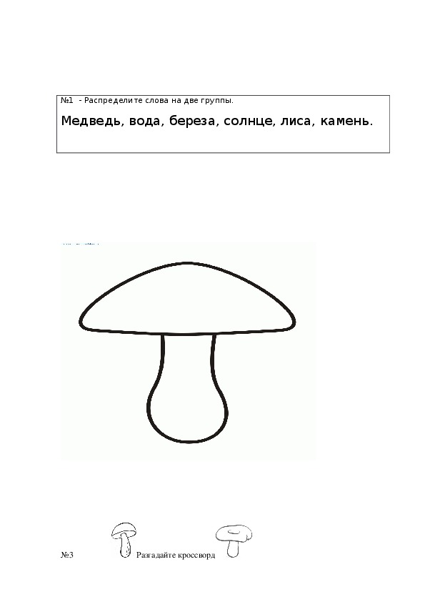 Конспект урока по окружающему миру "В царстве грибов" (2 класс)