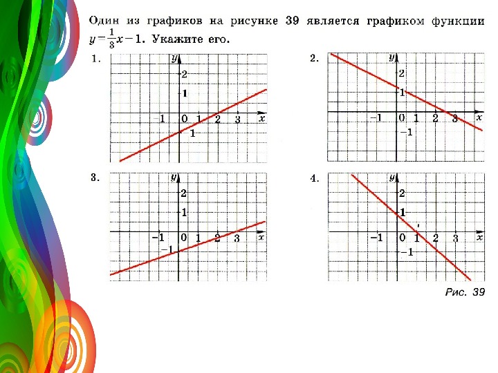 Линейная функция задания 7 класс