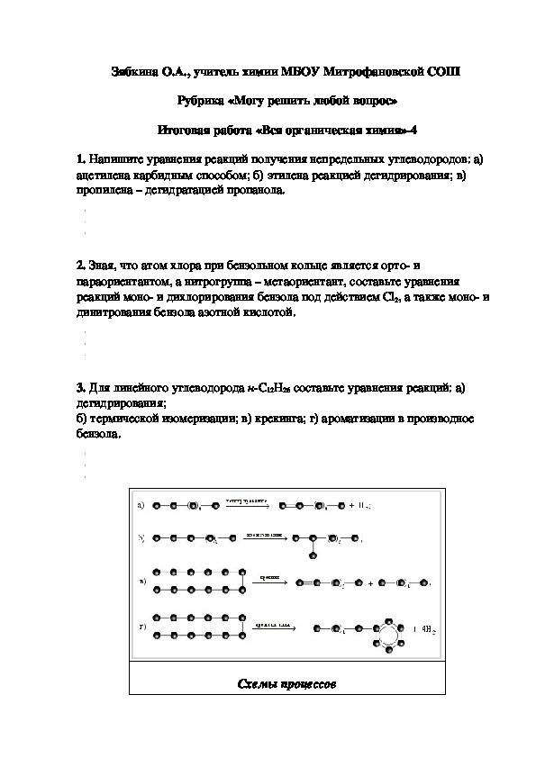 Обложка для материала Рубрика «Могу решить любой вопрос» Итоговая работа «Вся органическая химия»-4