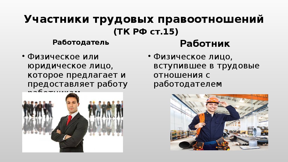 Труд правоотношения