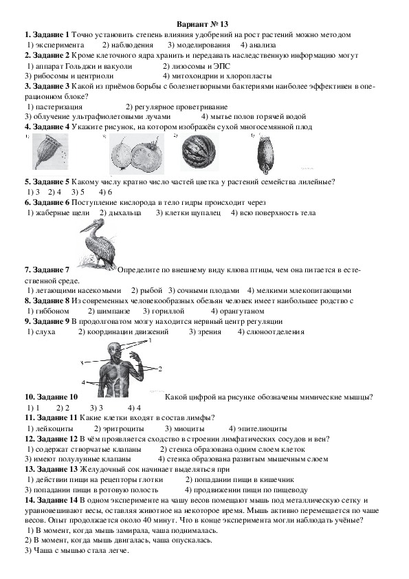 Парта огэ биология