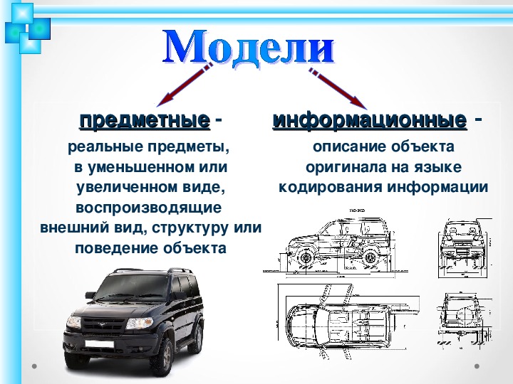 Создать модель объекта