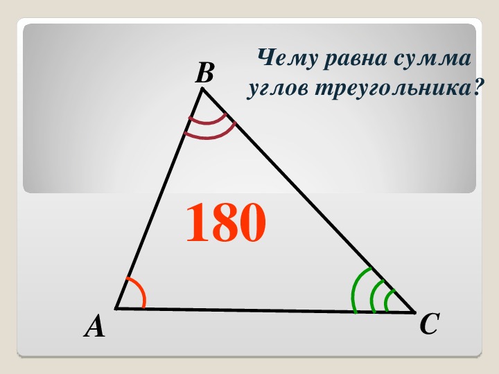 Сумма углов треугольника рисунок