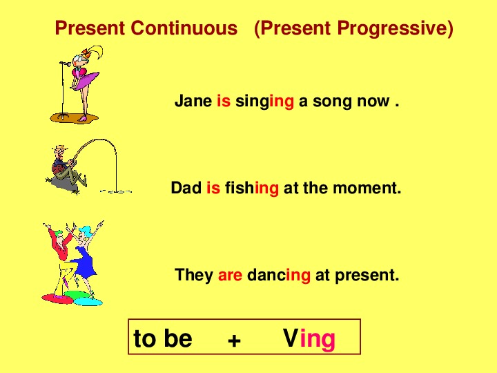 She sing present continuous