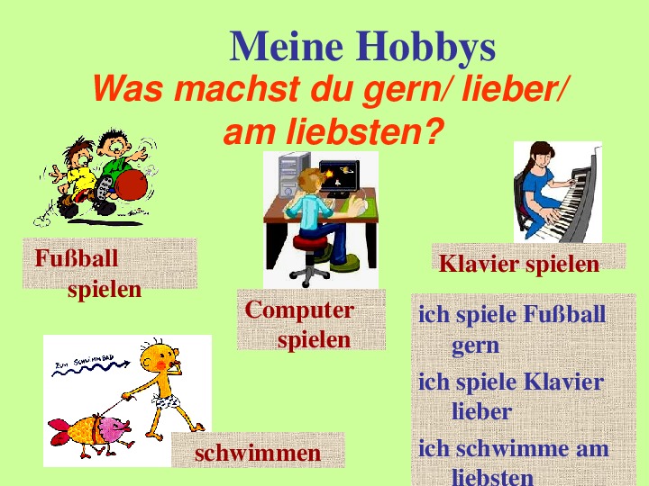 Презентация по немецкому языку на тему "Was machst du gern" (6 кл...