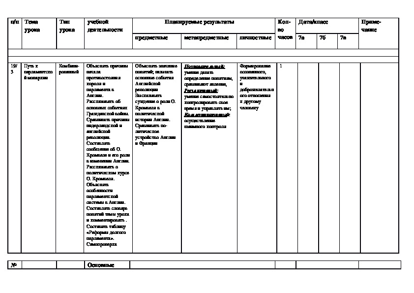 Курс история нового времени 7 класс