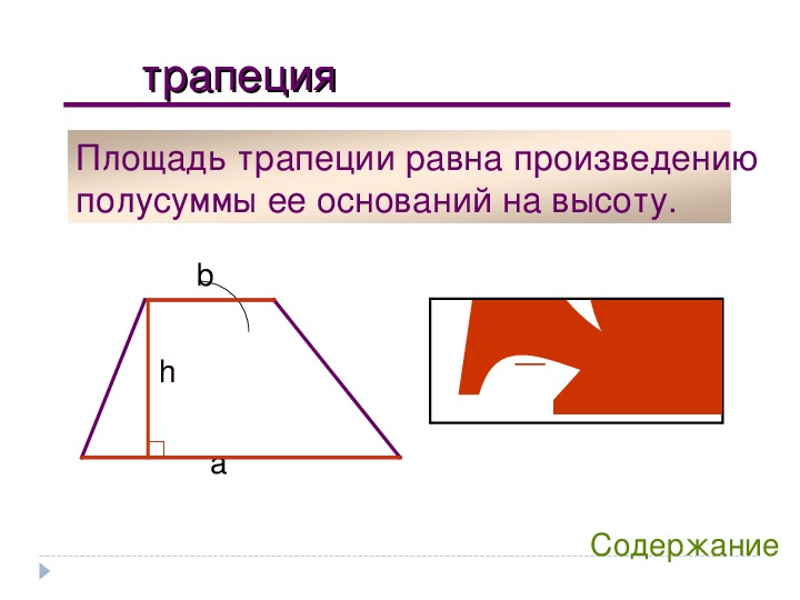 Конспект урока площадь