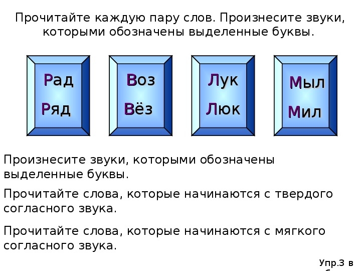 Русский язык 1 класс твердые и мягкие согласные звуки презентация