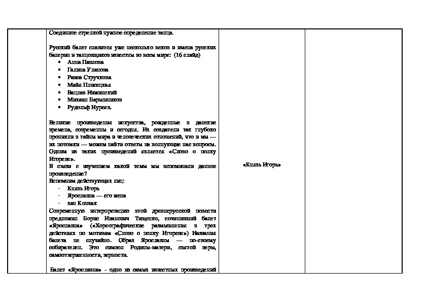 Музыка вечера технологическая карта