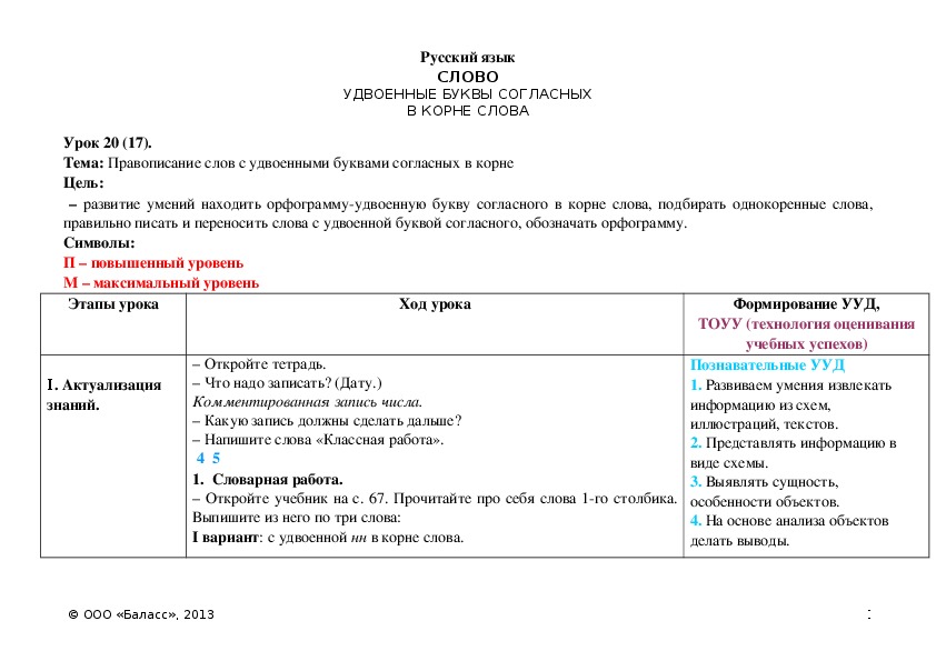 Обложка для материала Правописание слов с удвоенными буквами согласных в корне
