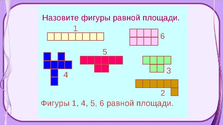 Площадь фигур презентация