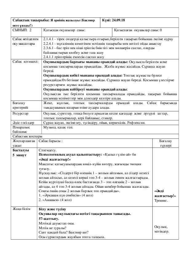 Обложка для материала Сабақтың тақырыбы: Я әрпінің жазылуы (Бақтияр неге ұялды?)