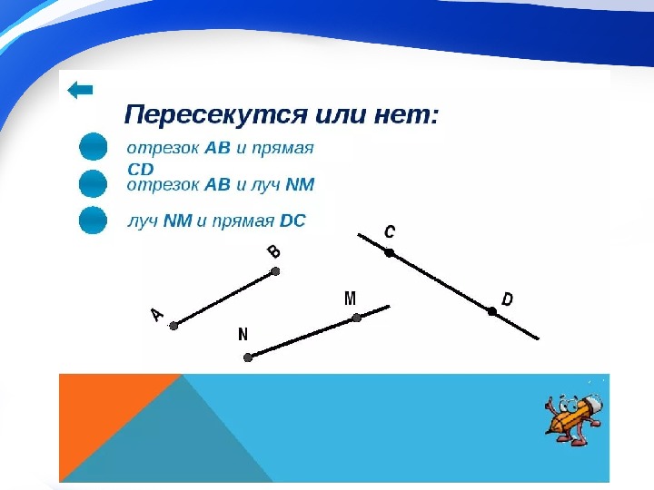 Нарисовать луч по математике