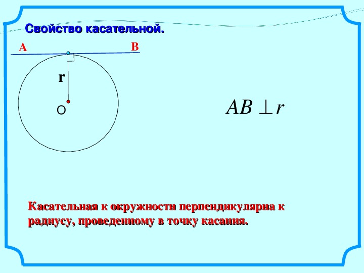 Касательная к окружности 7 класс погорелов презентация