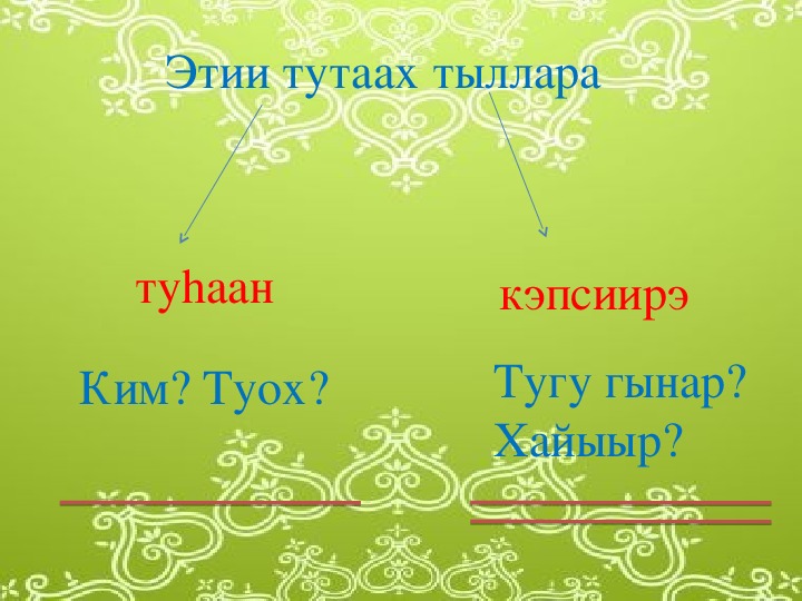 Сахалыы ыйдар ааттара уонна бэлиэлэрэ презентация