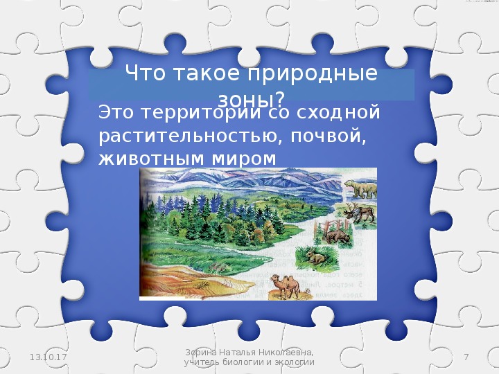 Природные зоны земли 5 класс биология проект