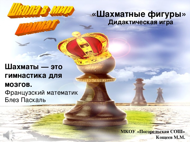 Дидактичекая игра (Блиц-Турнир) по шахматам на тему: «Шахматные Фигуры»