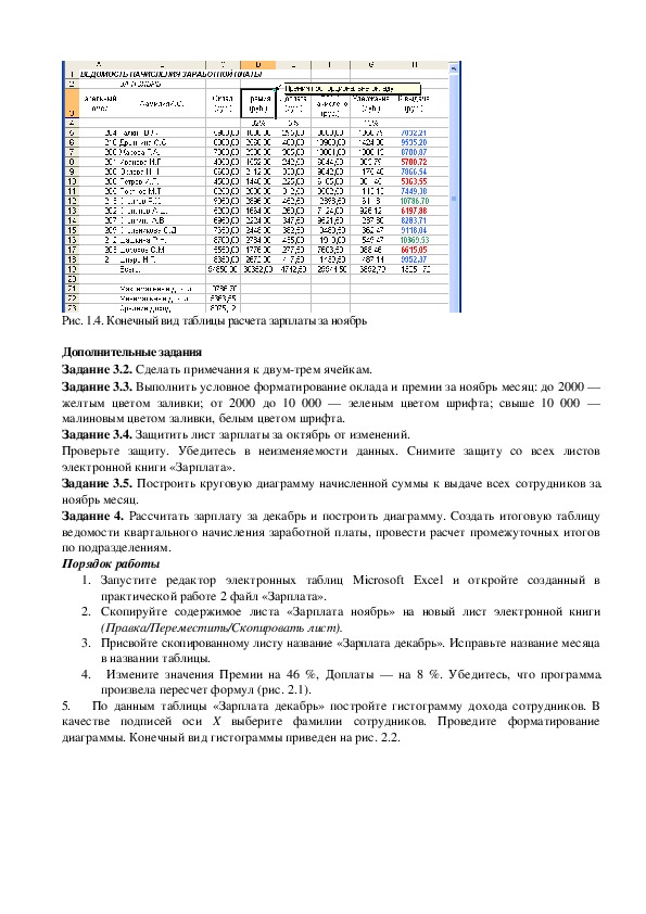 Режим работы табличного процессора ms excel