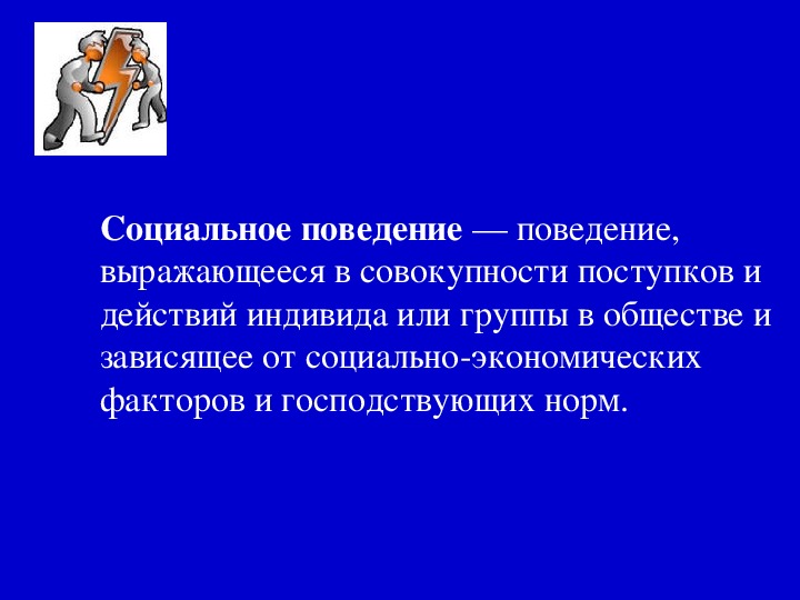 Совокупность образцов поведения индивидуума