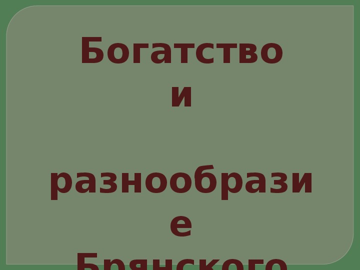 Презентация на тему "Брянский лес"