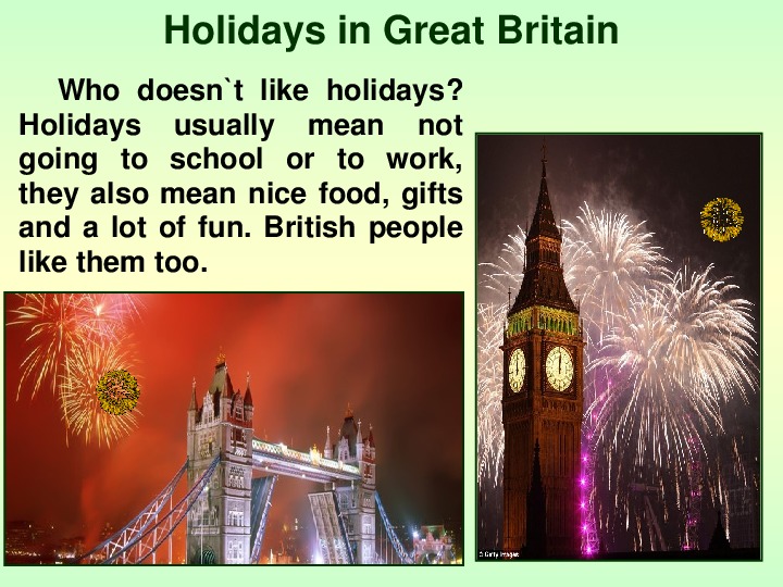 Holidays in great britain презентация