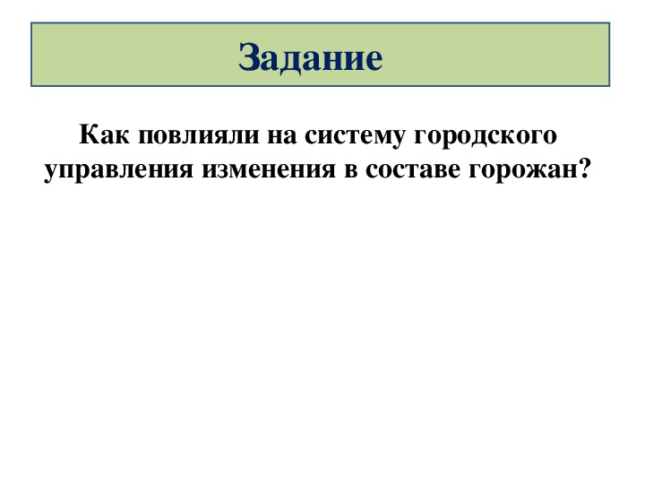 Общество 2 задание. Как повлияли на систему городского управления изменения в. Изменения в составе горожан. Какие изменения произошли в системе городского управления.