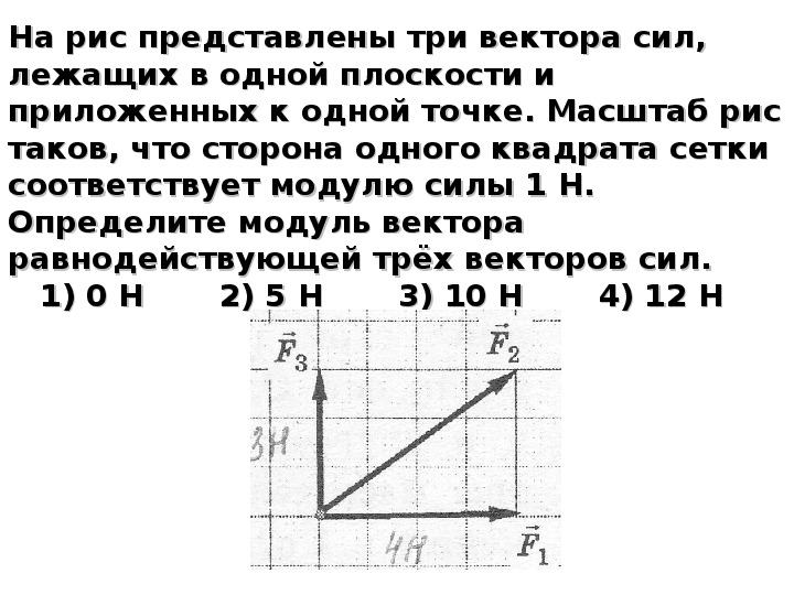 На рисунке представлены векторы сил. Сила трех вектор. Модуль равнодействующей трех векторов сил. Модуль равнодействующей приложенных к телу сил. На рисунке представлены три вектора сил.