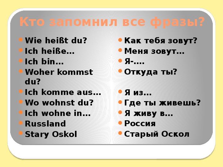 Проект 5 дней по немецкому языку 6 класс