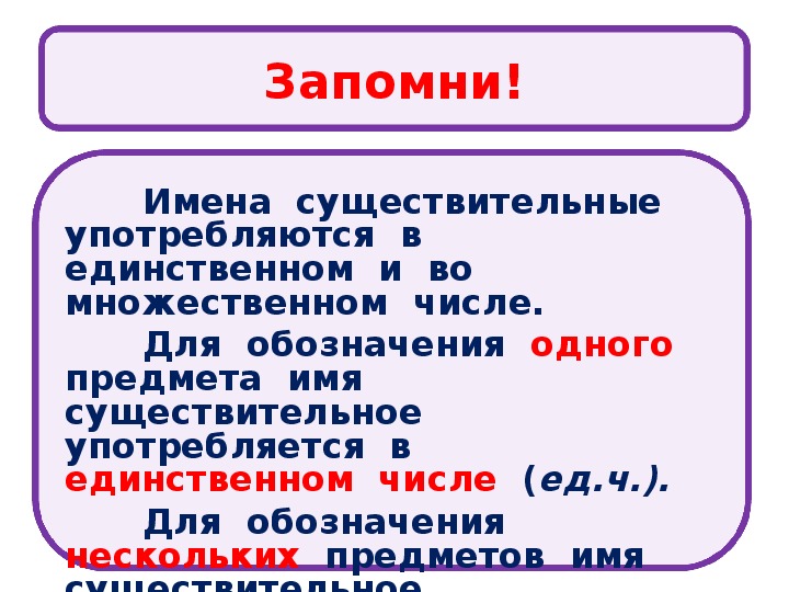 Урок русского языка по теме "Изменение имён существительных по числам" с презентацией (2 класс)