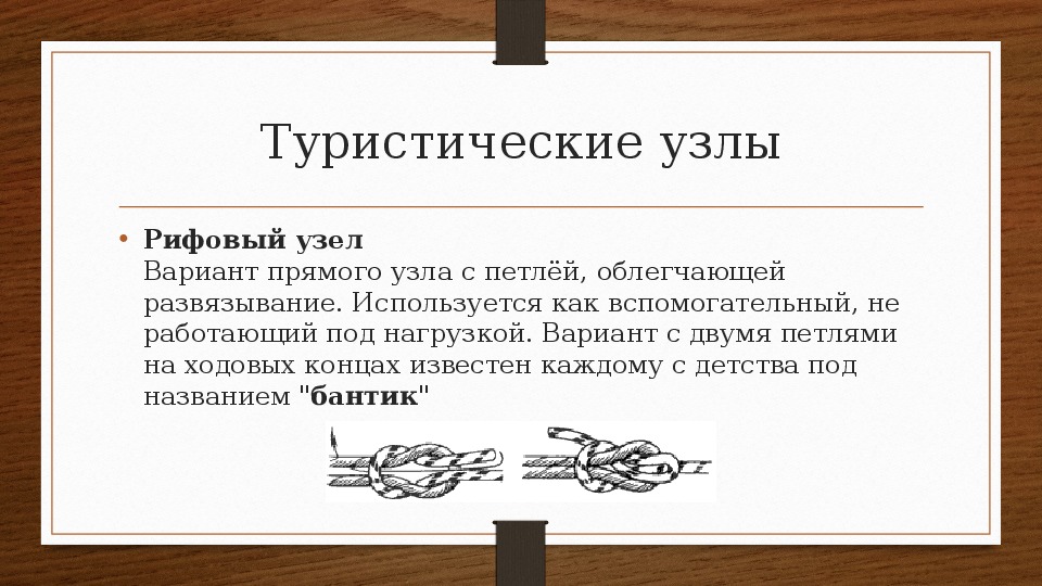 Узлы в туристском походе обж 8 класс презентация