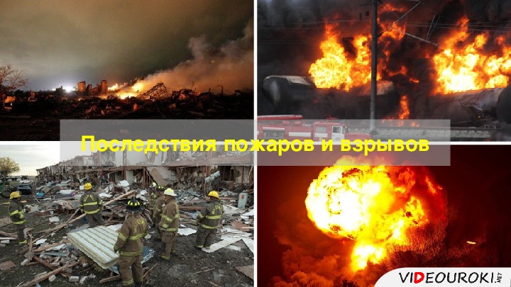 Презентация на тему "Последствия пожаров и взрывов" (8 класс,ОБЖ)