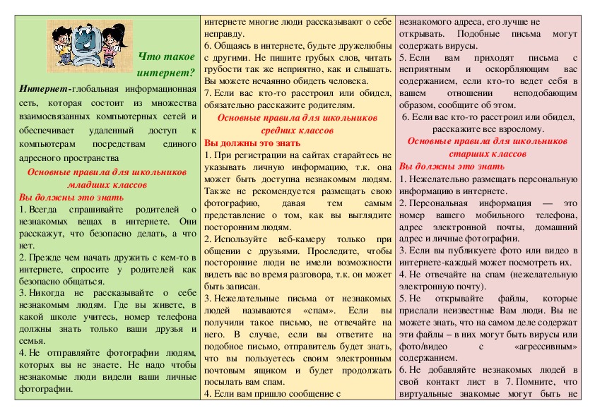 Обложка для материала Буклет " Безопасный    интернет"