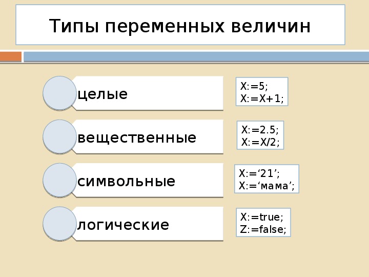 Целая переменная