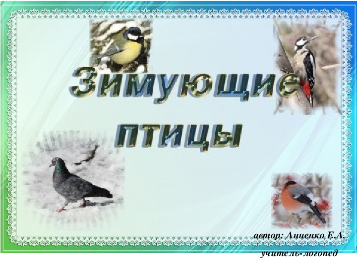Презентация: "Зимующие птицы"