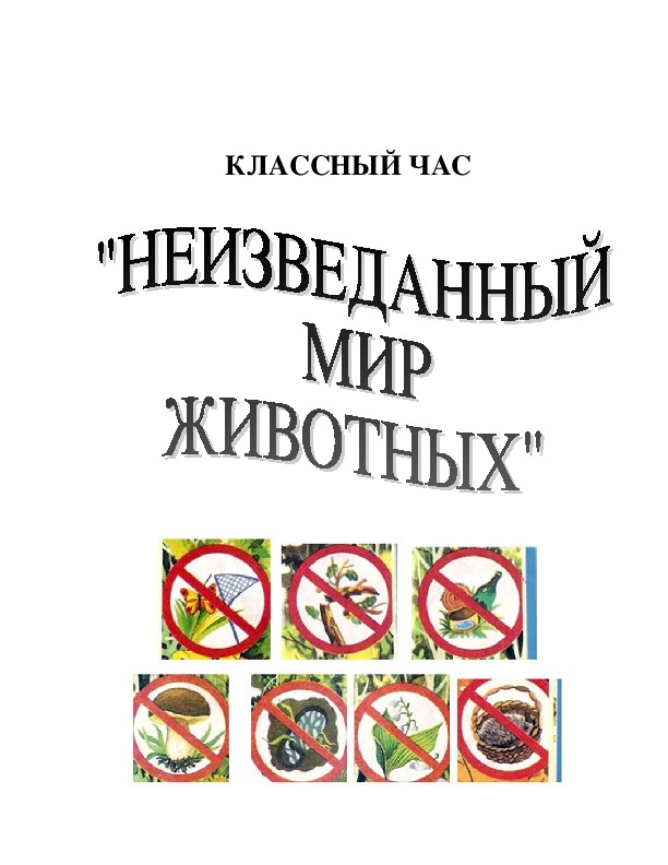 Классный час "Неизведанный мир животных" (2 класс)