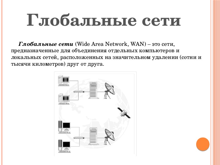 Презентация на тему: "Классификация компьютерных сетей"