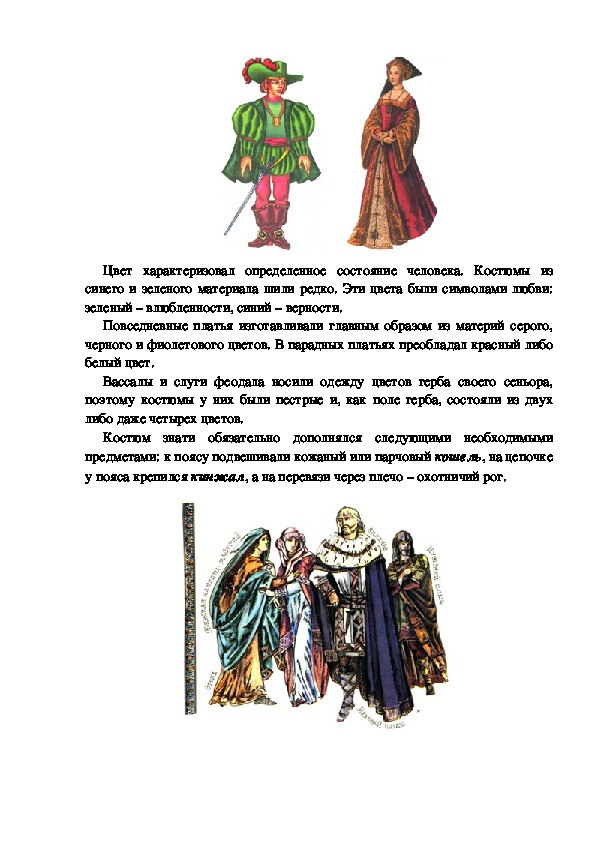 Рисунок русской одежды 5 класс