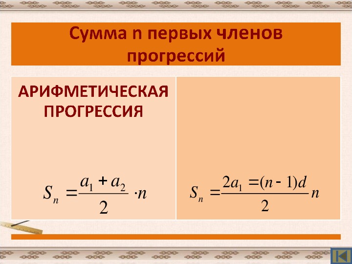 Презентация алгебра 9 класс арифметическая прогрессия