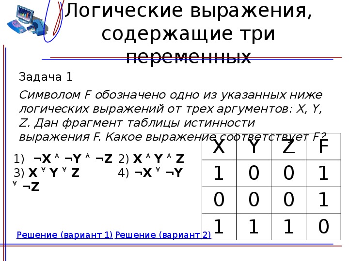 Какая функция f соответствует таблице истинности